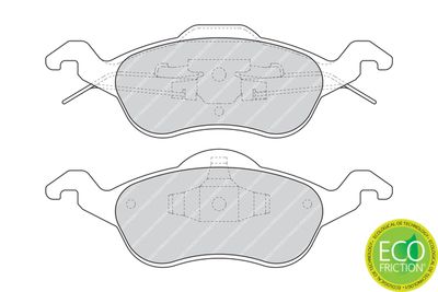 Комплект тормозных колодок, дисковый тормоз FDB1318