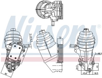 Oljekylare, motor NISSENS 91320