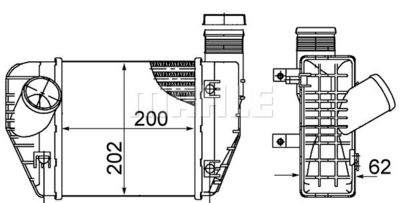 Интеркулер MAHLE CI 423 000S для AUDI A6