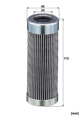 Hydraulisch filter (patroon) past: O & K MH4.5, MH5 COMPACT, MH6.5, RH6.5, RH8.5