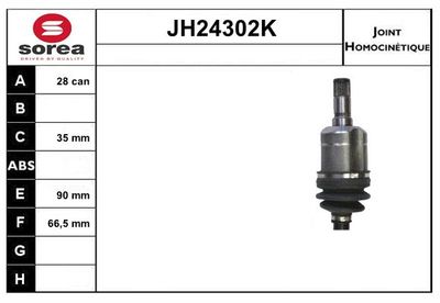 GELENKSATZ ANTRIEBSWELLE SNRA JH24302K