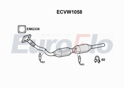 Katalizator EUROFLO 1J2253058RX