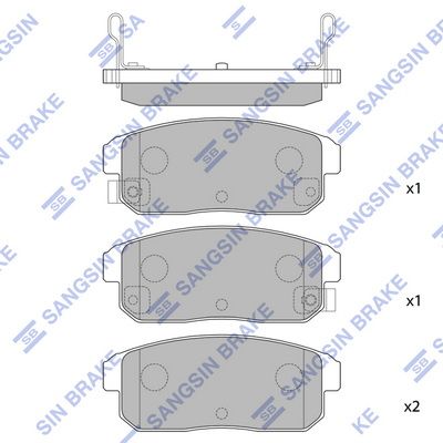 Комплект тормозных колодок, дисковый тормоз Hi-Q SP1163 для NISSAN MAXIMA