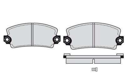 Комплект тормозных колодок, дисковый тормоз RAICAM RA.0086.3 для FIAT 130
