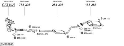 Изпускателна система BOSAL SYS02990