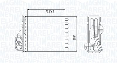 MAGNETI-MARELLI 350218479000 Радіатор пічки для DACIA (Дача Сандеро)