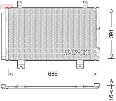 DENSO DCN51013 Радиатор кондиционера  для LEXUS GS (Лексус Гс)