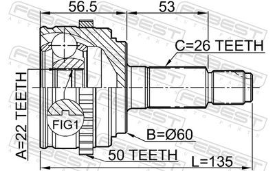 Joint Kit, drive shaft 0310-EUA50