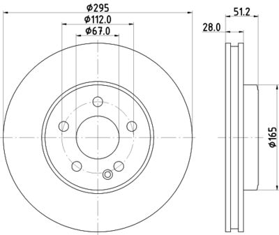 Тормозной диск HELLA 8DD 355 119-591 для MERCEDES-BENZ GLA-CLASS
