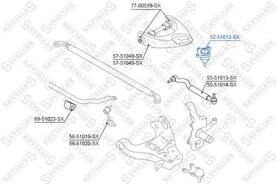 Шарнири STELLOX 52-51013-SX