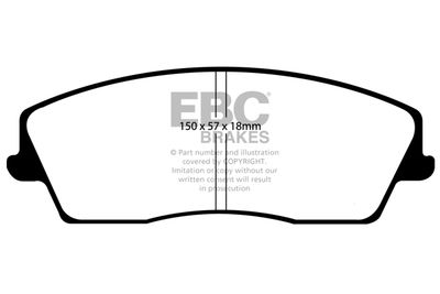 Комплект тормозных колодок, дисковый тормоз EBC Brakes DP41723R для CHRYSLER 300C
