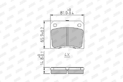BREMSBELAGSATZ SCHEIBENBREMSE JURID 571532J 1