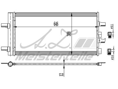 кондензатор, климатизация A.Z. Meisterteile AZMT-45-030-1626