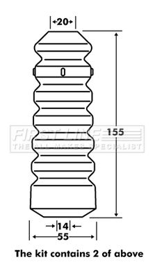 Dust Cover Kit, shock absorber FIRST LINE FPK7083