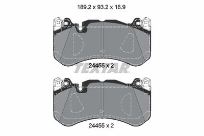 Комплект тормозных колодок, дисковый тормоз TEXTAR 2445503 для MERCEDES-BENZ AMG