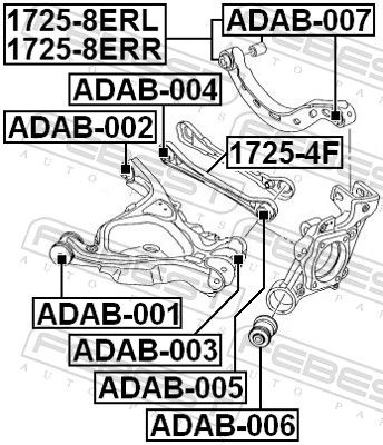 Control/Trailing Arm, wheel suspension 1725-4F