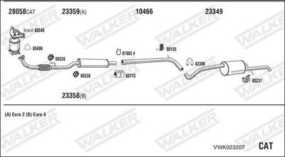 Изпускателна система WALKER VWK023207
