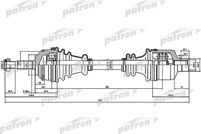 Приводной вал PATRON PDS1432 для RENAULT CLIO
