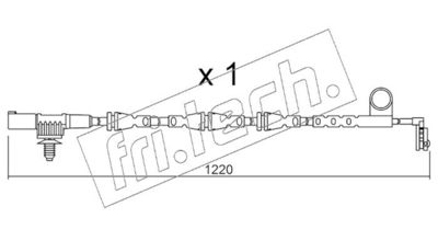 fri.tech. SU.256 Датчик износа тормозных колодок  для LAND ROVER RANGE ROVER SPORT I (L320) 3.6 D 4x4