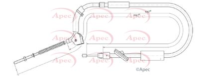 Cable Pull, parking brake APEC CAB1129