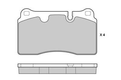 E.T.F. 12-1288 Тормозные колодки и сигнализаторы  для LAND ROVER RANGE ROVER III (L322) 3.6 D 4x4