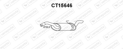 Глушитель выхлопных газов конечный VENEPORTE CT15646 для FIAT ULYSSE
