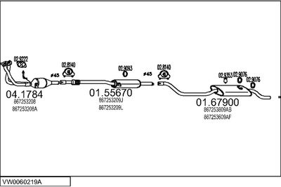 SISTEM DE ESAPAMENT MTS VW0060219A001958