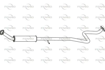 Средний глушитель выхлопных газов FENNO P34004 для MAZDA 2