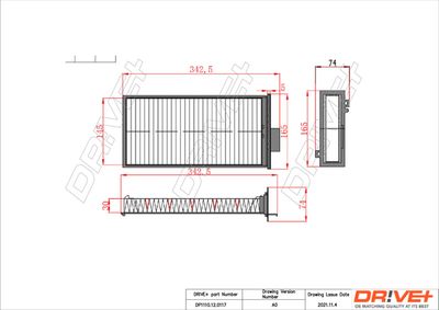 Фильтр, воздух во внутренном пространстве Dr!ve+ DP1110.12.0117 для CITROËN C5