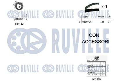 SET POMPA APA + CUREA DINTATA RUVILLE 5500552 1