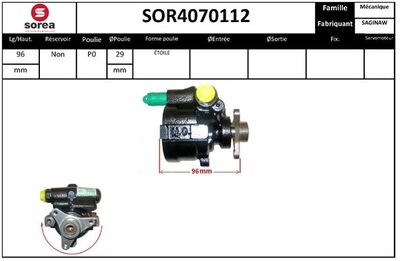 STARTCAR SOR4070112 Насос гидроусилителя руля  для RENAULT CLIO I (B/C57_, 5/357_) 1.4 (B/C57T, B/C57Y)