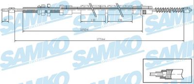 Тросик, cтояночный тормоз SAMKO C1311B для PEUGEOT 505