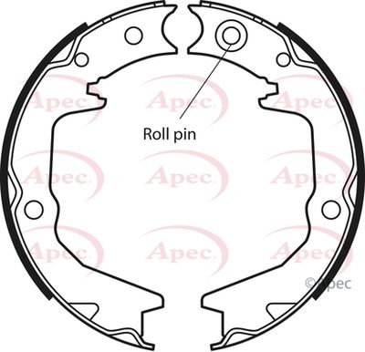 Brake Shoe Set, parking brake APEC SHU651