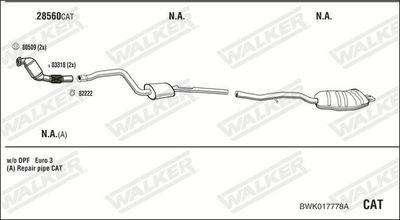Изпускателна система WALKER BWK017778A