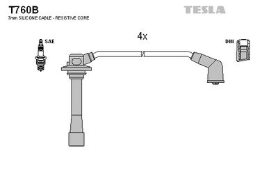 Sada kabelů pro zapalování TESLA T760B