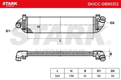 интеркулер (охладител за въздуха на турбината) STARK SKICC-0890312