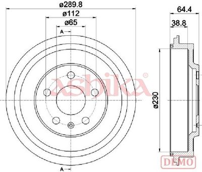 спирачен барабан ASHIKA 56-00-0911C