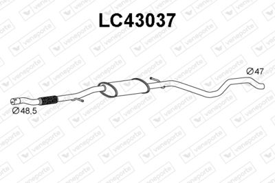 Предглушитель выхлопных газов VENEPORTE LC43037 для LANCIA YPSILON