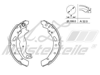 комплект спирачна челюст A.Z. Meisterteile AZMT-44-026-1384
