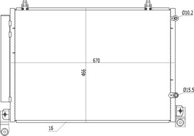 Конденсатор, кондиционер HART 619 067 для MAZDA MPV