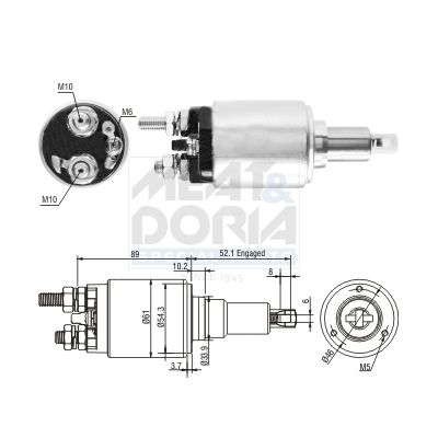 MEAT & DORIA Solenoidinis jungiklis, starteris