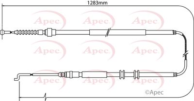 Cable Pull, parking brake APEC CAB1523