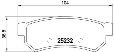 Комплект тормозных колодок, дисковый тормоз BREMBO P 10 053 для CHEVROLET NUBIRA