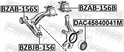 Repair Kit, control arm BZAB-156S