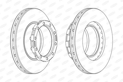 Brake disc achter/voor Links/Rechts (430mmx45mm) past: MAN LION´S CITY, ND, NG, NL, NM  SCANIA 4 BUS, F, K I, N BUS  BMC CONDOR, PROFESSIONAL  BOVA FUTURA, LEXIO, MAGIQ, SYNERGY 04.73-