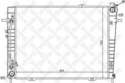 Радиатор, охлаждение двигателя STELLOX 10-25316-SX для HYUNDAI TUCSON