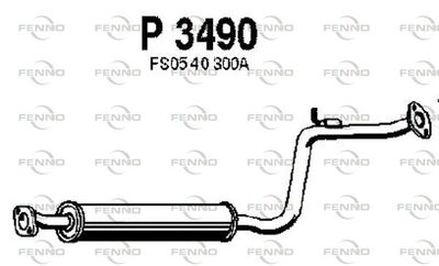 Средний глушитель выхлопных газов FENNO P3490 для MAZDA MX-6