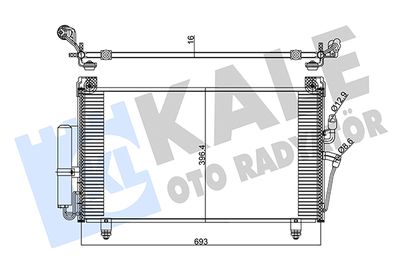 Конденсатор, кондиционер KALE OTO RADYATÖR 345255 для MITSUBISHI OUTLANDER