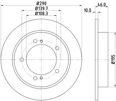 Тормозной диск HELLA 8DD 355 117-941 для SUZUKI JIMNY