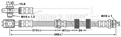 Тормозной шланг BORG & BECK BBH6851 для VW FOX